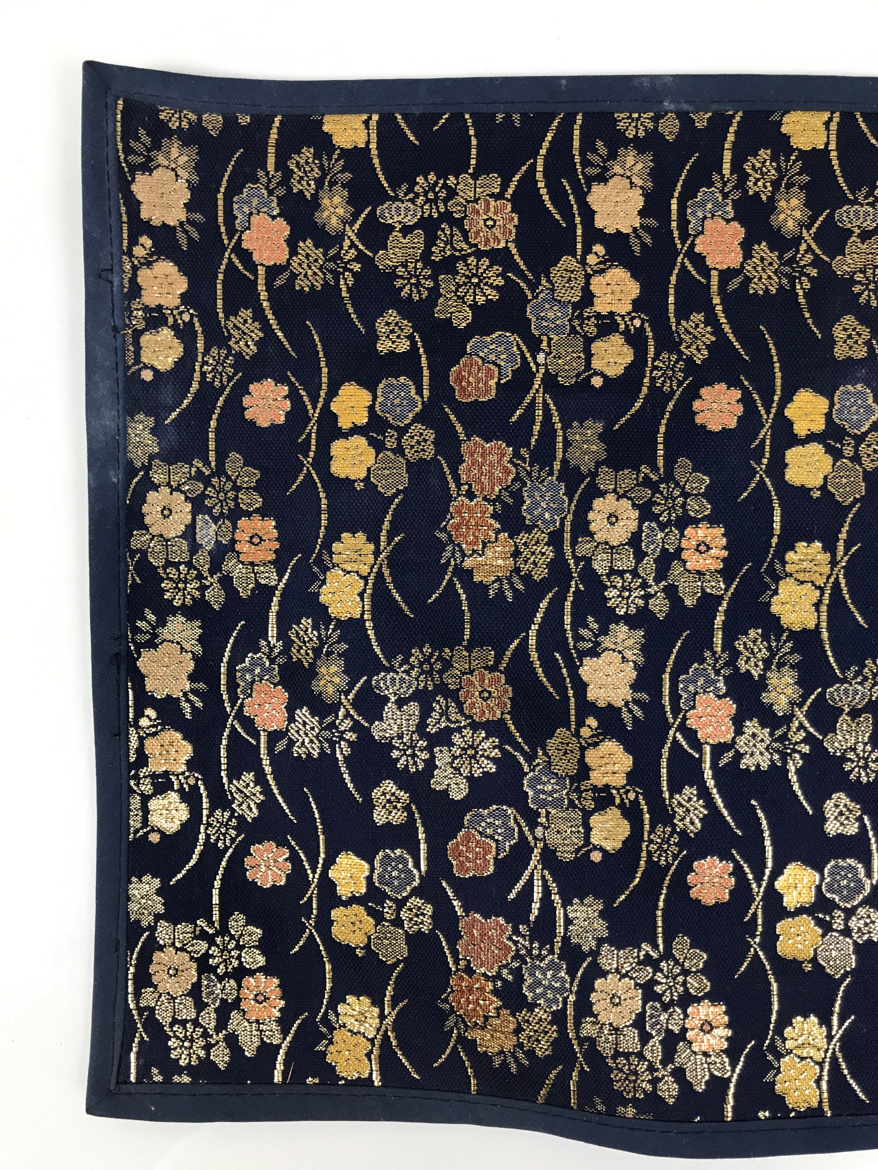 Japanese Buddhist Altar Kyozukue Silk Table Cloth Uchishiki Rectangle Blue BA823