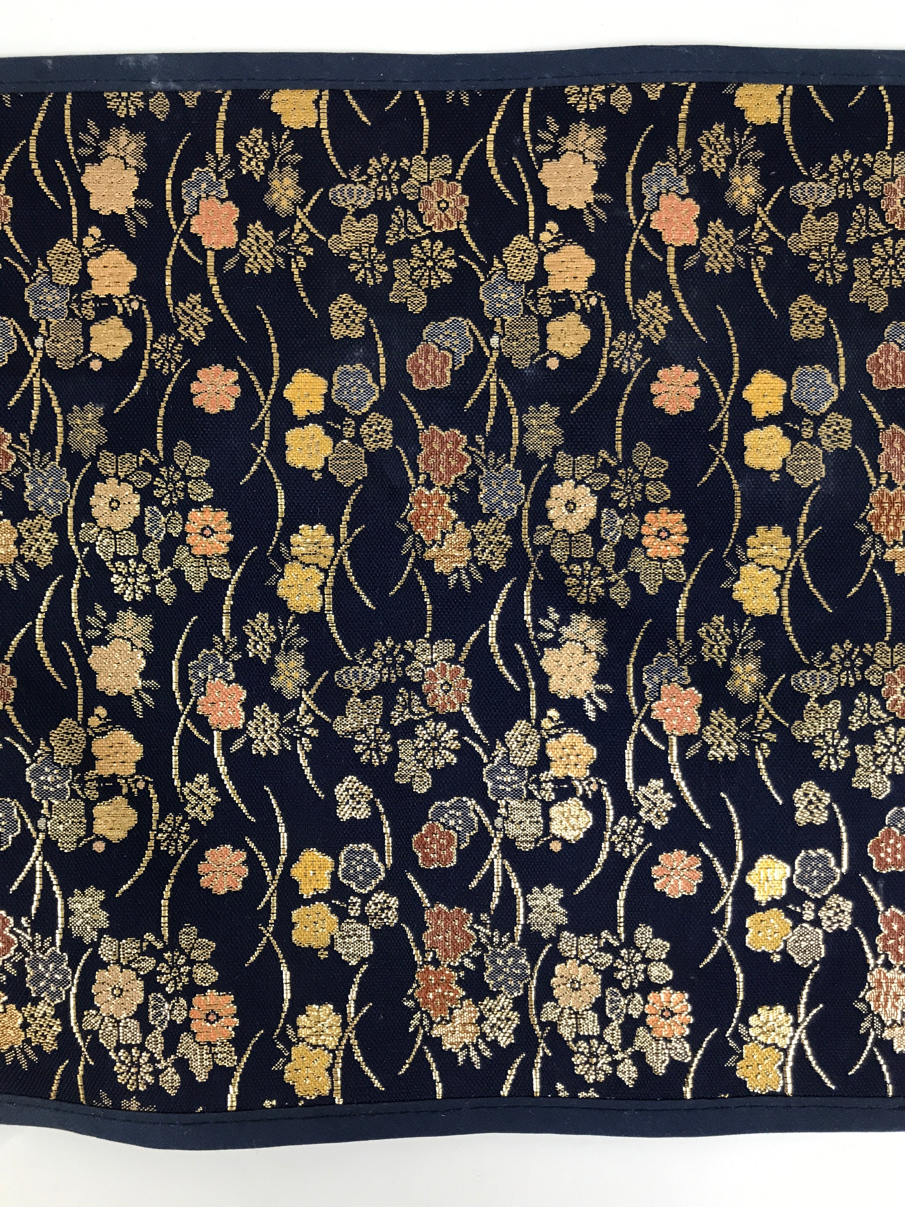 Japanese Buddhist Altar Kyozukue Silk Table Cloth Uchishiki Rectangle Blue BA823