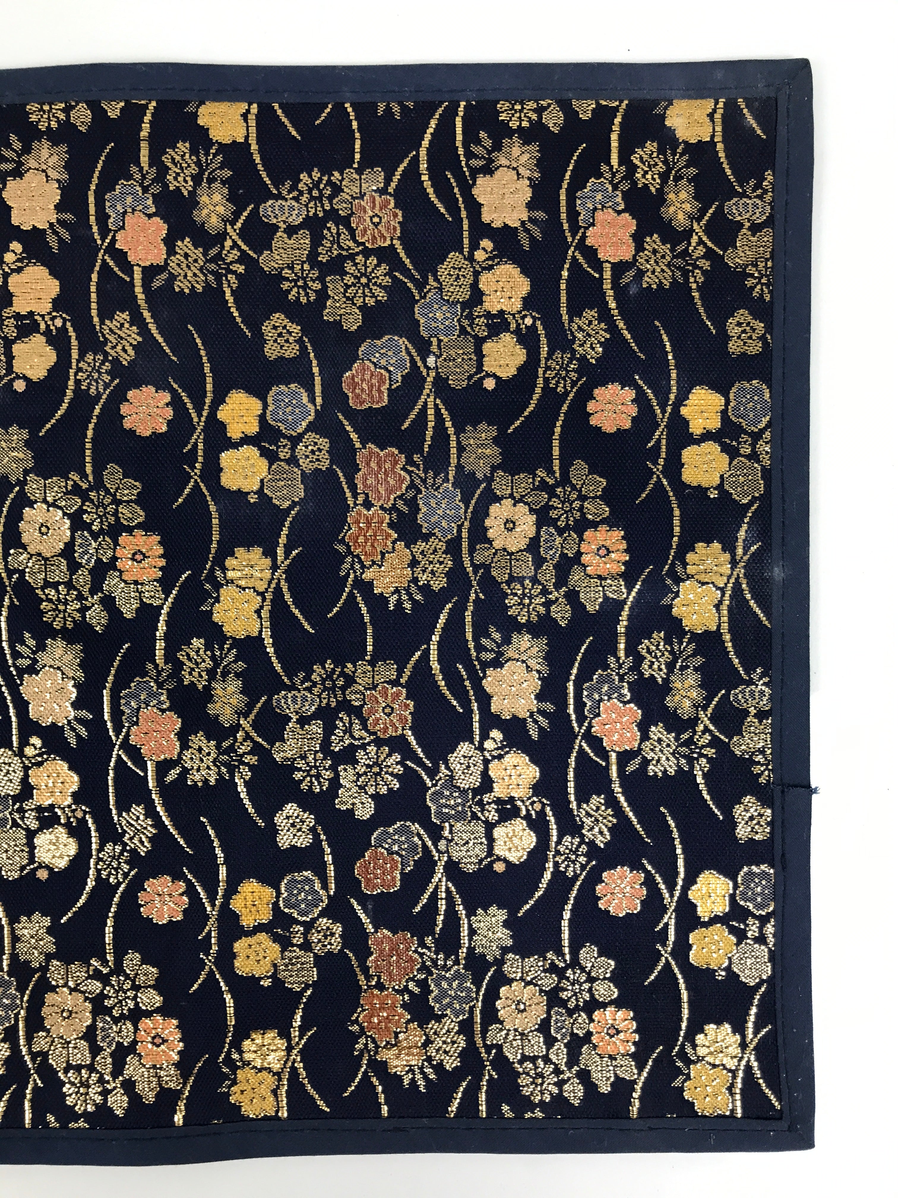Japanese Buddhist Altar Kyozukue Silk Table Cloth Uchishiki Rectangle Blue BA823