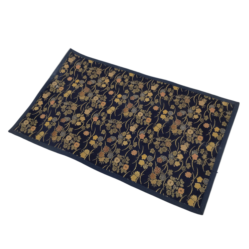 Japanese Buddhist Altar Kyozukue Silk Table Cloth Uchishiki Rectangle Blue BA823