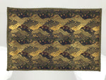 Japanese Buddhist Altar Kyozukue Silk Table Mat Uchishiki Blue Gold Sakura BA915