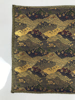 Japanese Buddhist Altar Kyozukue Silk Table Mat Uchishiki Blue Gold Sakura BA915