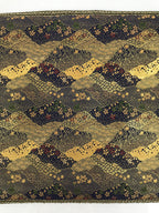 Japanese Buddhist Altar Kyozukue Silk Table Mat Uchishiki Blue Gold Sakura BA915