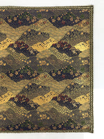 Japanese Buddhist Altar Kyozukue Silk Table Mat Uchishiki Blue Gold Sakura BA915