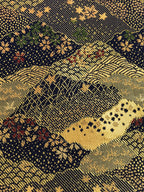 Japanese Buddhist Altar Kyozukue Silk Table Mat Uchishiki Blue Gold Sakura BA915