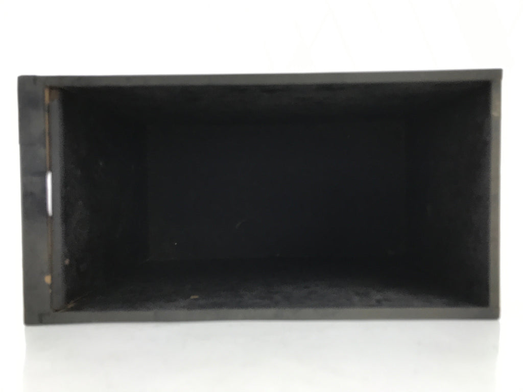 Japanese Buddhist Altar Lacquer Drawer Vtg Bronze Gold Makie Chrysanthemum BA499