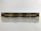 Japanese Buddhist Altar Lacquer Part Vtg Gilt Carved Wood Lotus Gold Black BA290