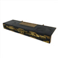 Japanese Buddhist Altar Lacquer Part Vtg Gilt Carved Wood Lotus Gold Black BA290