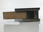 Japanese Buddhist Altar Lacquer Part Vtg Gilt Carved Wood Peony Gold Black BA275