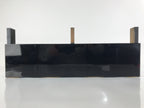 Japanese Buddhist Altar Lacquer Part Vtg Gilt Carved Wood Peony Gold Black BA275