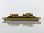 Japanese Buddhist Altar Lacquer Wood Chrysanthemum Butsudan Spare Part Gold BP4