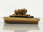 Japanese Buddhist Altar Lacquer Wood Chrysanthemum Butsudan Spare Part Gold BP4