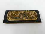 Japanese Buddhist Altar Lacquer Wood Chrysanthemum Butsudan Spare Part Gold BP5