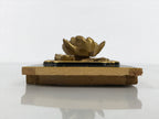 Japanese Buddhist Altar Lacquer Wood Chrysanthemum Butsudan Spare Part Gold BP5