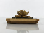 Japanese Buddhist Altar Lacquer Wood Chrysanthemum Butsudan Spare Part Gold BP5