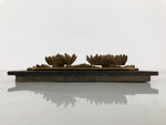 Japanese Buddhist Altar Lacquer Wood Chrysanthemum Butsudan Spare Part Gold BP5