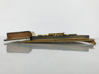 Japanese Buddhist Altar Lacquer Wood Floral Panel Butsudan Spare Part Gold BP11