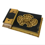 Japanese Buddhist Altar Lacquer Wood Floral Panel Butsudan Spare Part Gold BP11