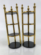 Japanese Buddhist Altar Lacquer Wood Offering Shelf Stand Vtg 2pc Butsugu BA748