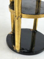 Japanese Buddhist Altar Lacquer Wood Offering Shelf Stand Vtg 2pc Butsugu BA748