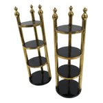 Japanese Buddhist Altar Lacquer Wood Offering Shelf Stand Vtg 2pc Butsugu BA748