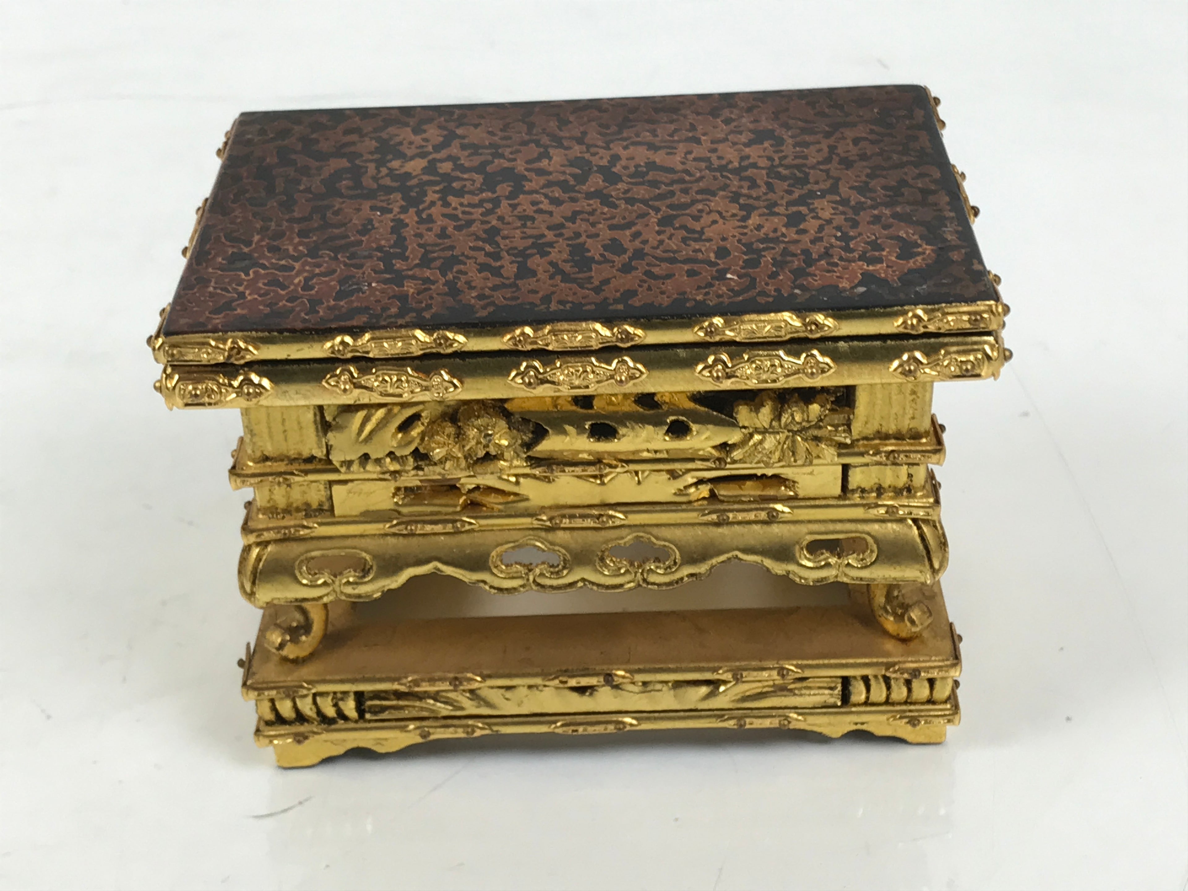 Japanese Buddhist Altar Lacquer Wood Offering Table Uwajoku Maejoku Wakasa BA623
