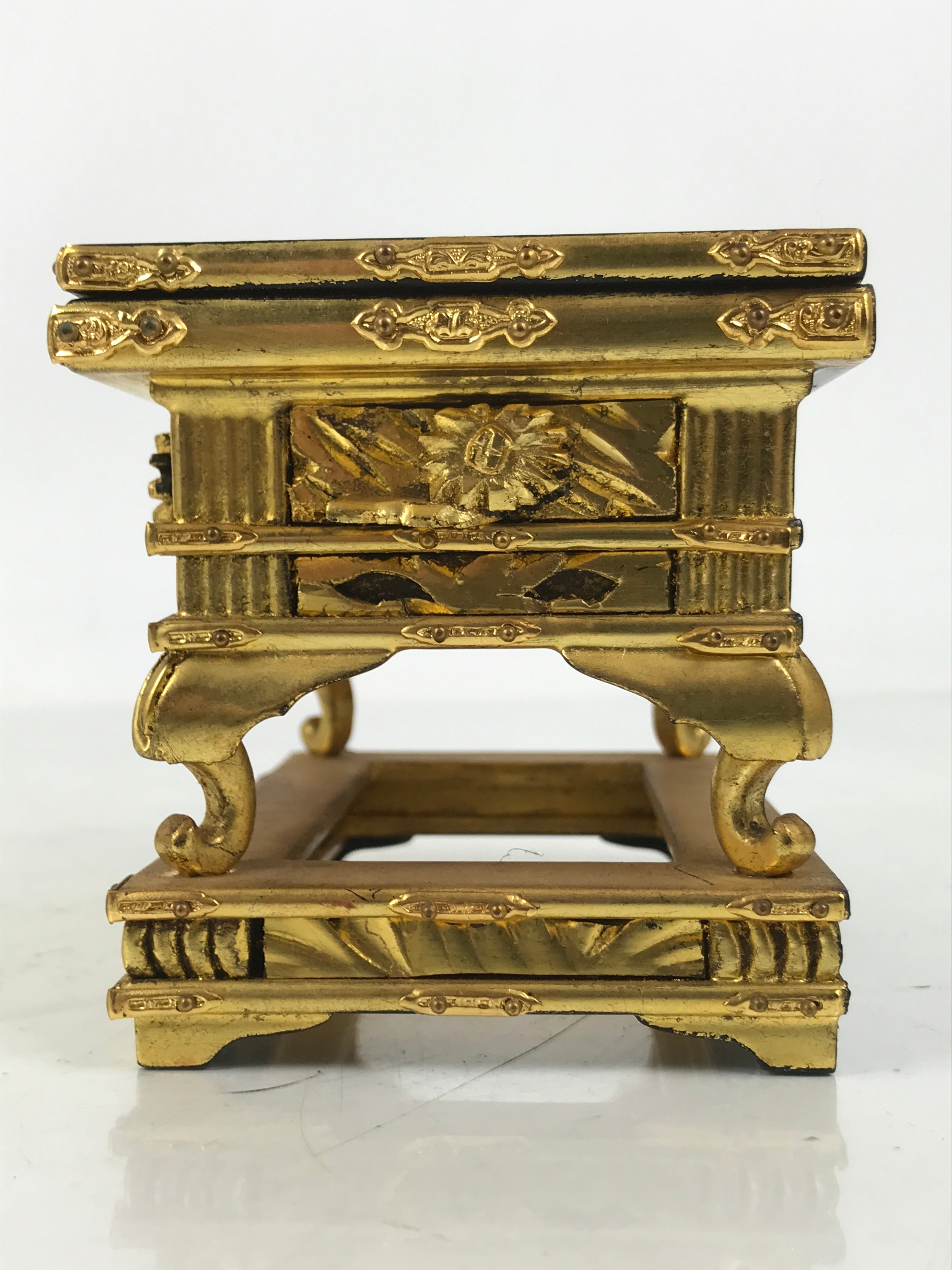 Japanese Buddhist Altar Lacquer Wood Offering Table Uwajoku Maejoku Wakasa BA623