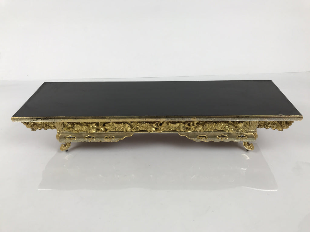 Japanese Buddhist Altar Lacquer Wood Offering Table Vtg Maejoku Red Black BA859