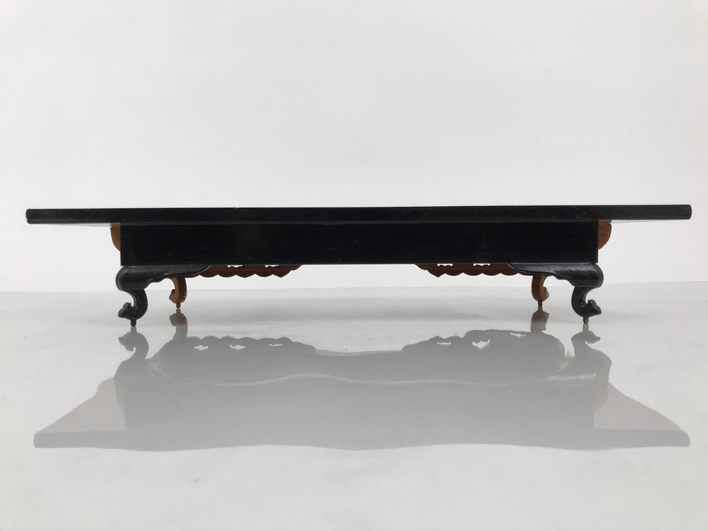 Japanese Buddhist Altar Lacquer Wood Offering Table Vtg Maejoku Red Black BA859