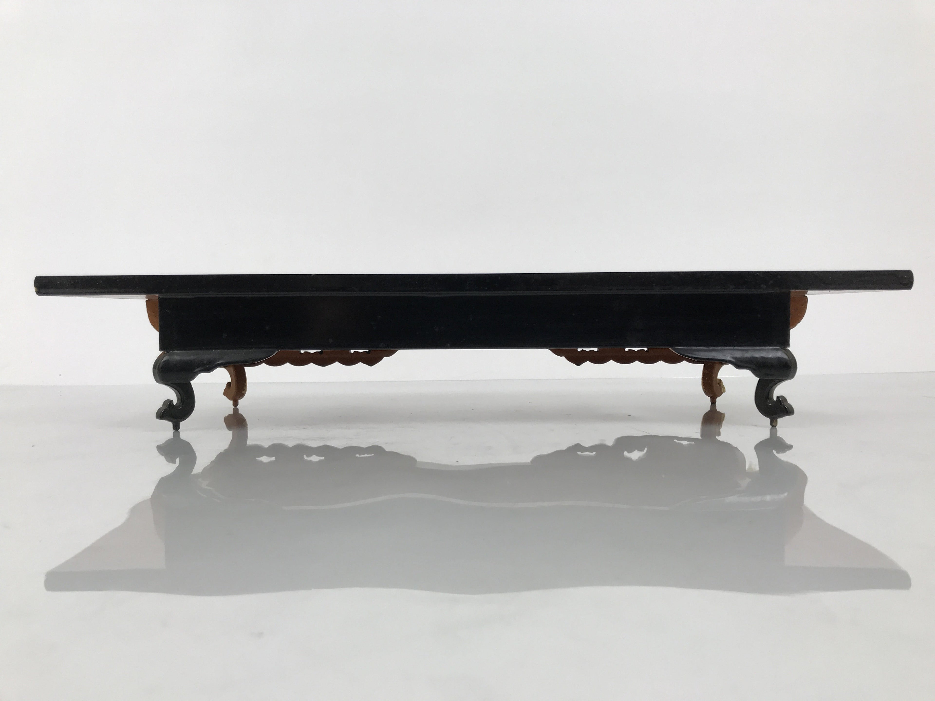 Japanese Buddhist Altar Lacquer Wood Offering Table Vtg Maejoku Red Black BA859