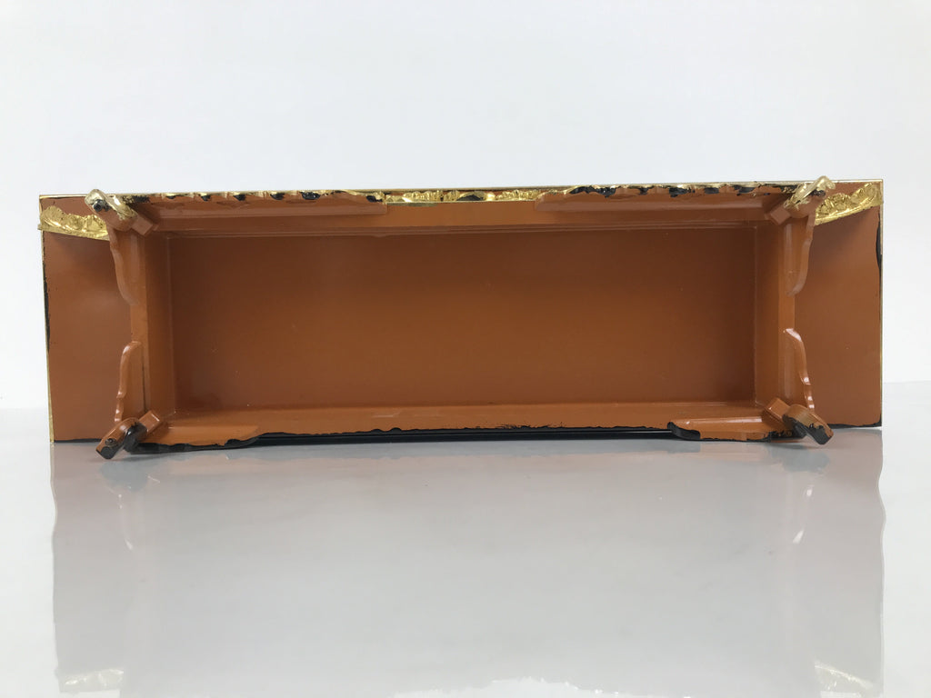 Japanese Buddhist Altar Lacquer Wood Offering Table Vtg Maejoku Red Black BA859