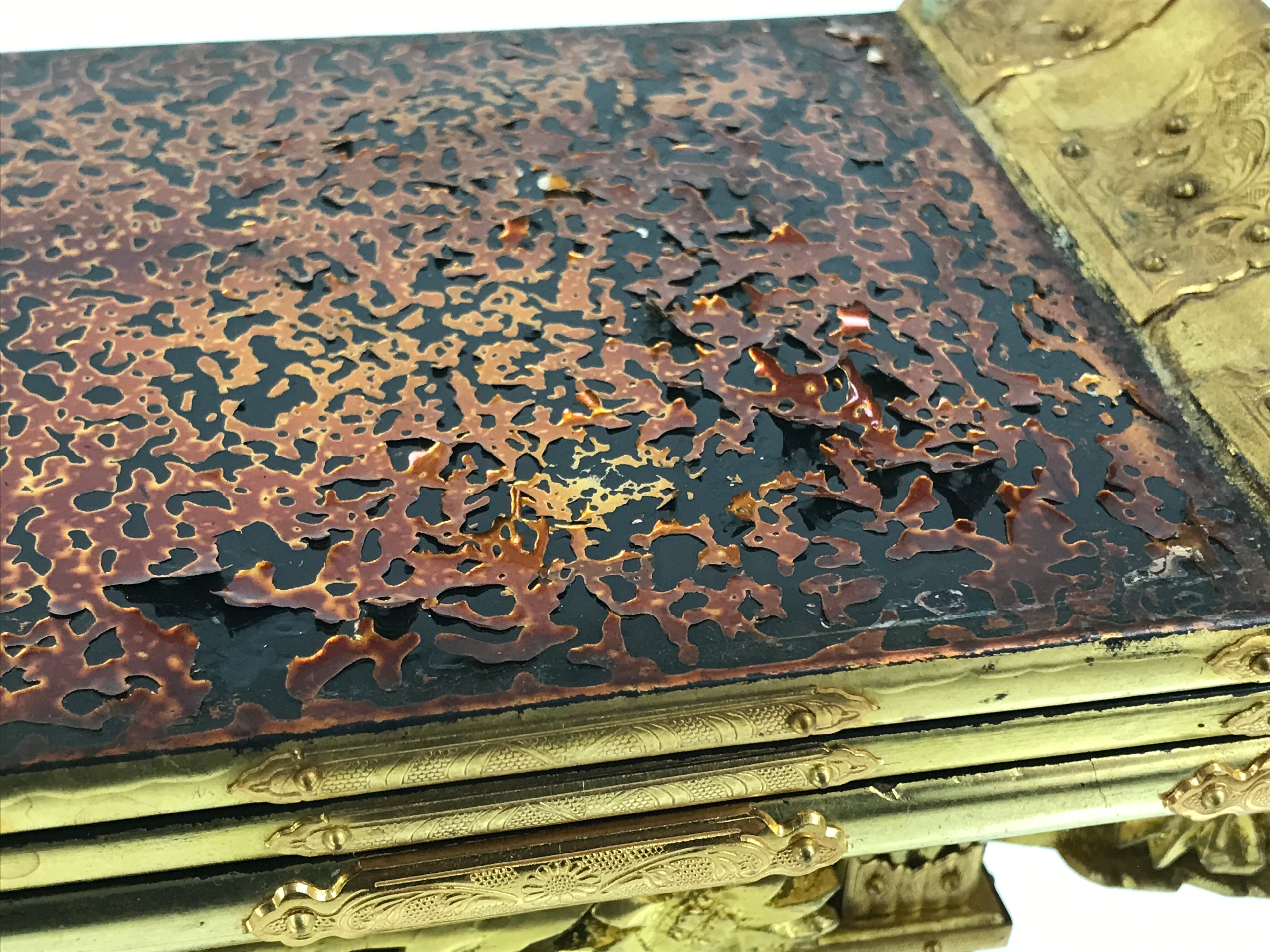 Japanese Buddhist Altar Lacquer Wood Offering Table Vtg Maejoku Wakasa BA622