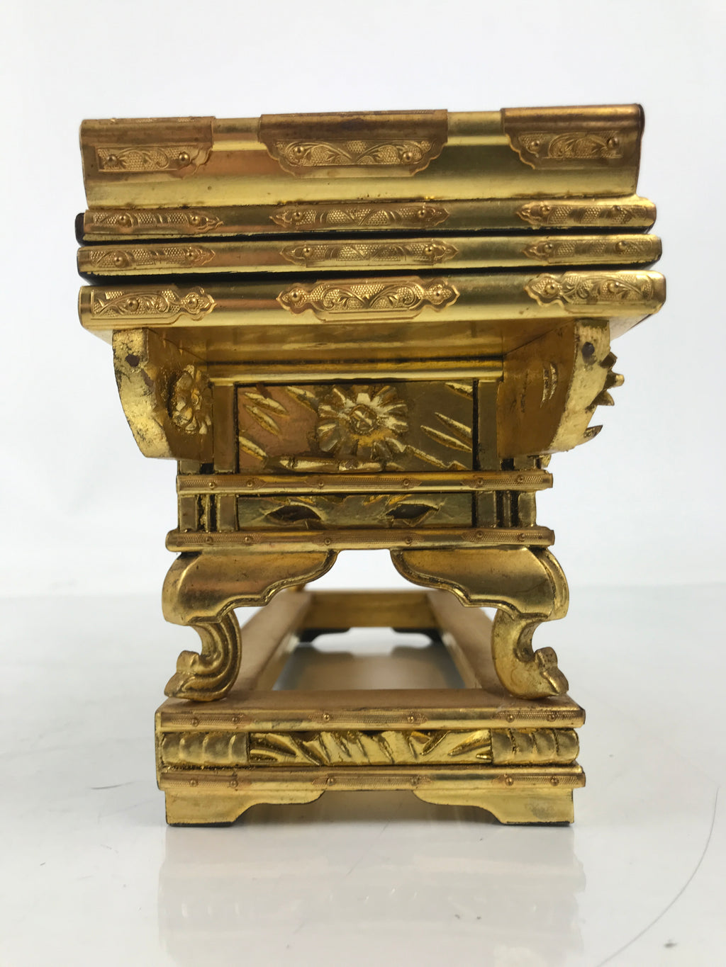 Japanese Buddhist Altar Lacquer Wood Offering Table Vtg Maejoku Wakasa BA622