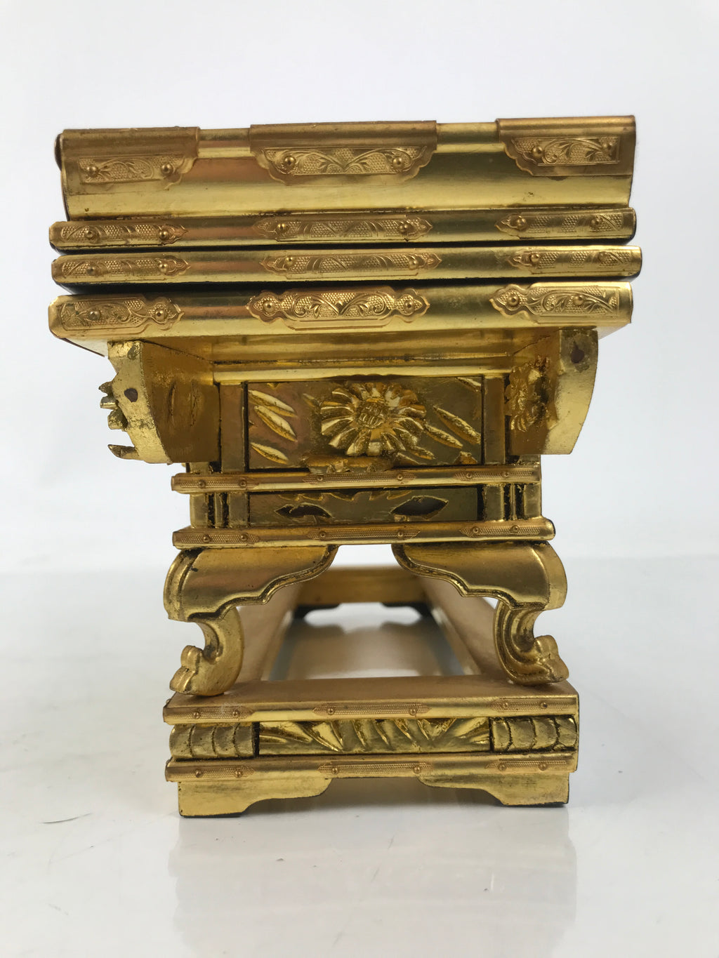 Japanese Buddhist Altar Lacquer Wood Offering Table Vtg Maejoku Wakasa BA622