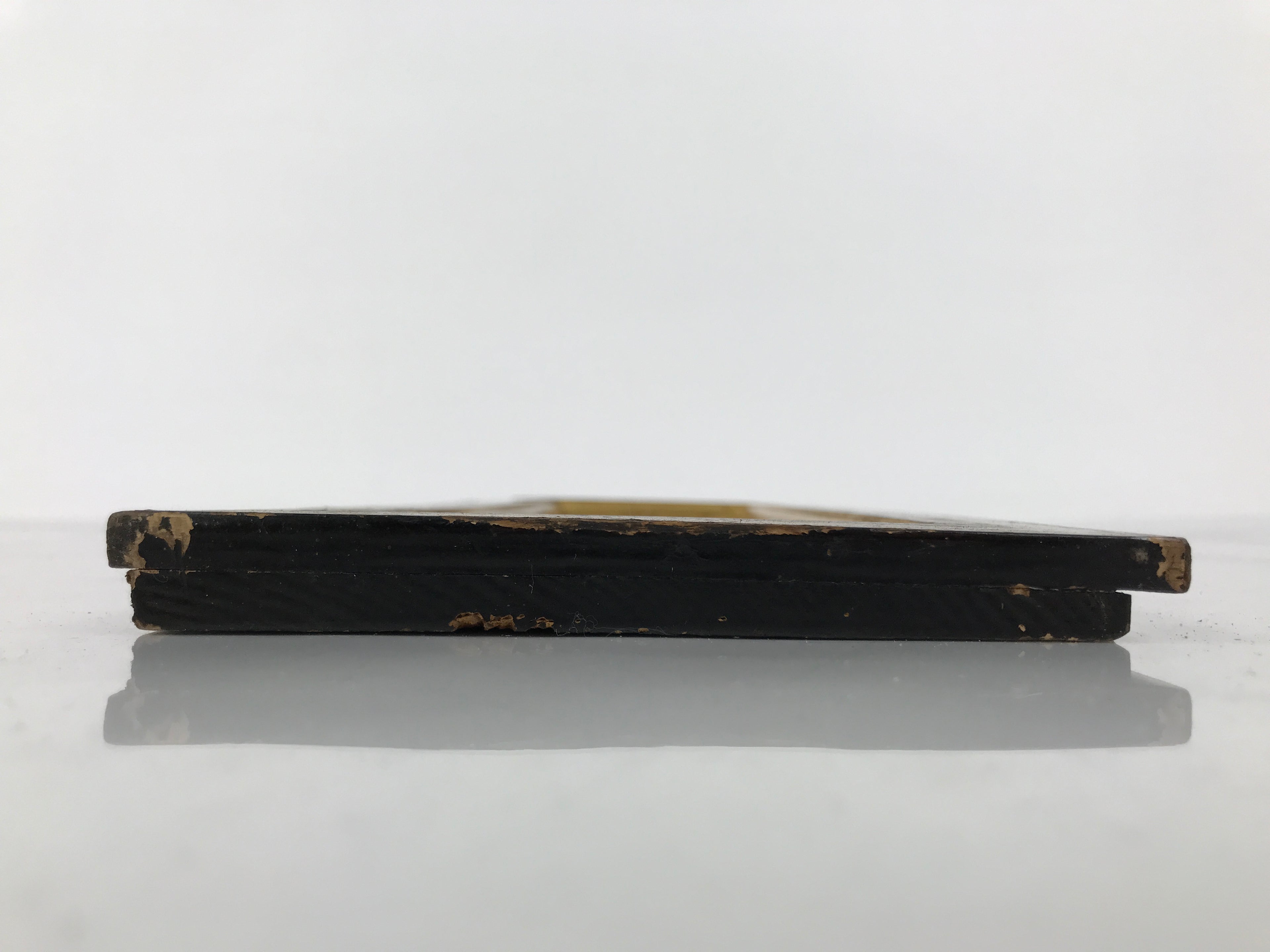 Japanese Buddhist Altar Lacquer Wood Panel Butsudan Spare Part Gold Black BP13