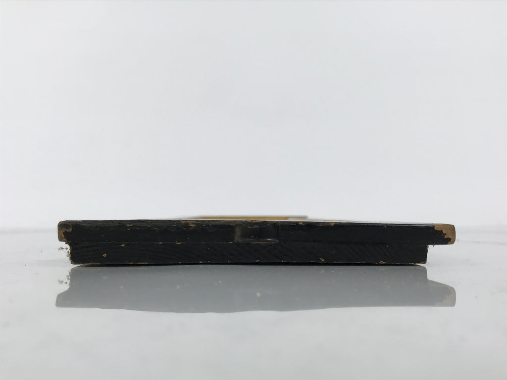 Japanese Buddhist Altar Lacquer Wood Panel Butsudan Spare Part Gold Black BP14