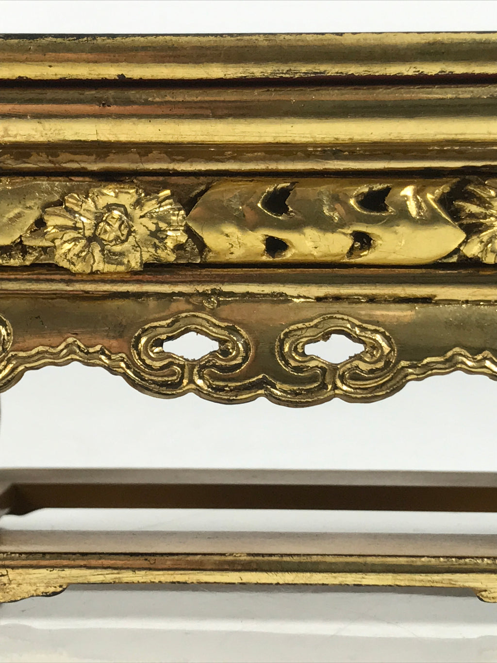 Japanese Buddhist Altar Lacquer Wood Resin Offering Table Uwajoku Maejoku BA624