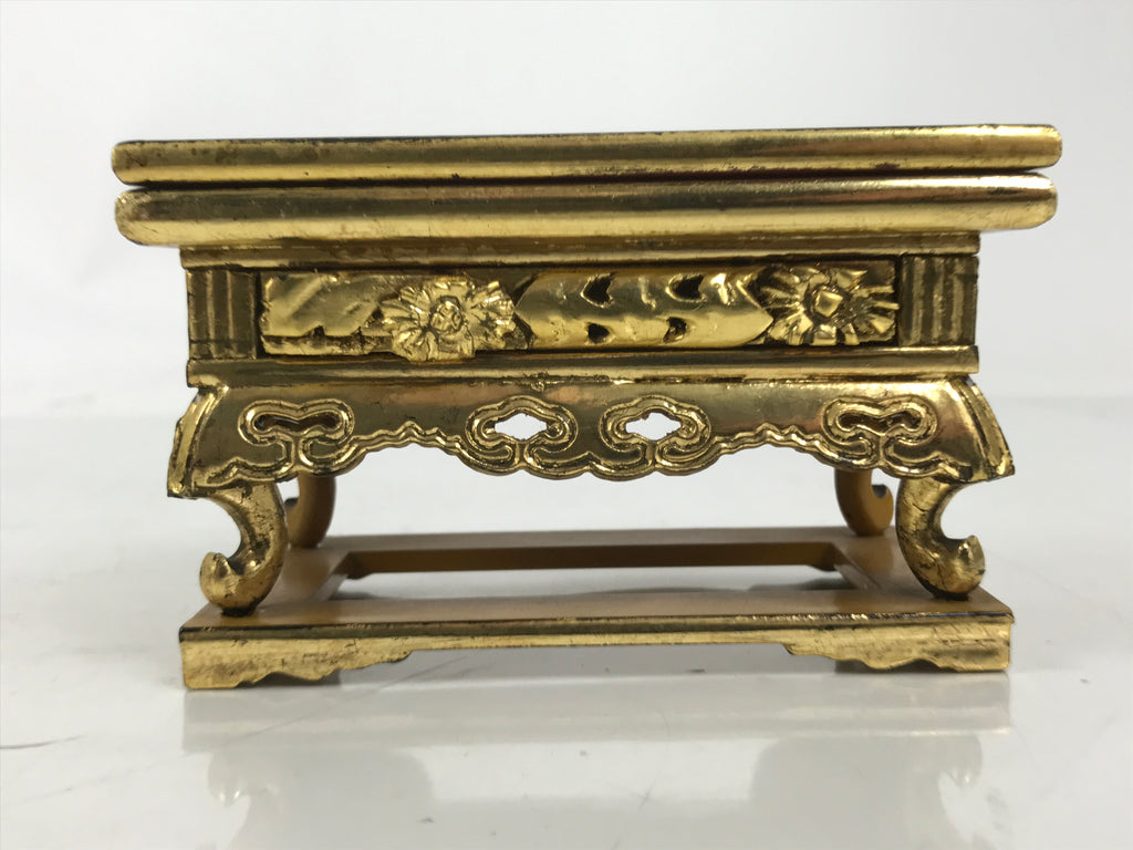 Japanese Buddhist Altar Lacquer Wood Resin Offering Table Uwajoku Maejoku BA624