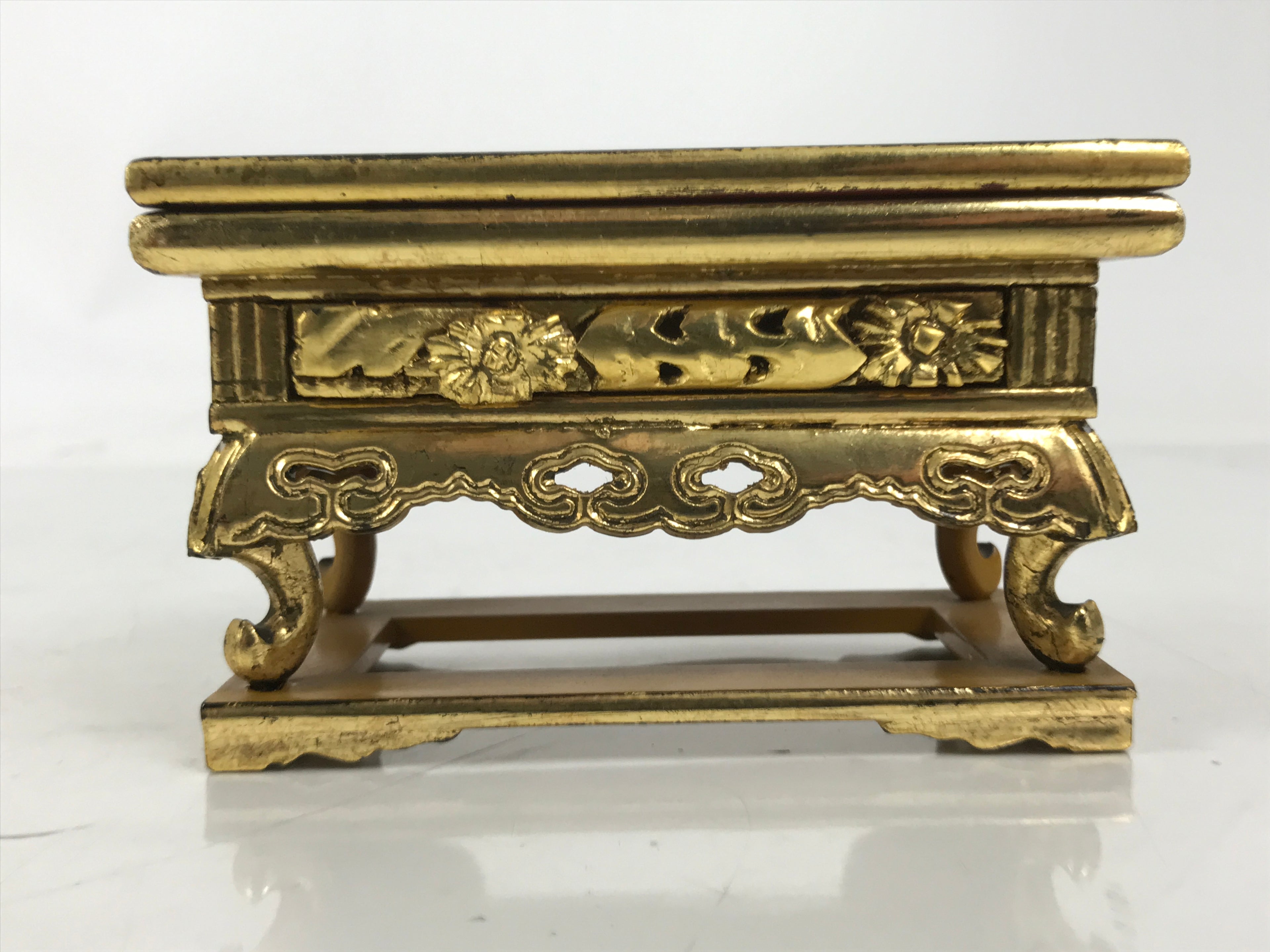Japanese Buddhist Altar Lacquer Wood Resin Offering Table Uwajoku Maejoku BA624