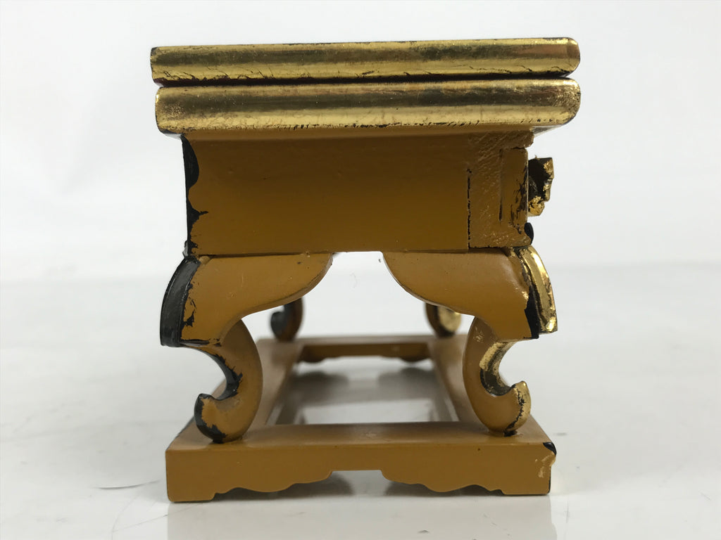 Japanese Buddhist Altar Lacquer Wood Resin Offering Table Uwajoku Maejoku BA624