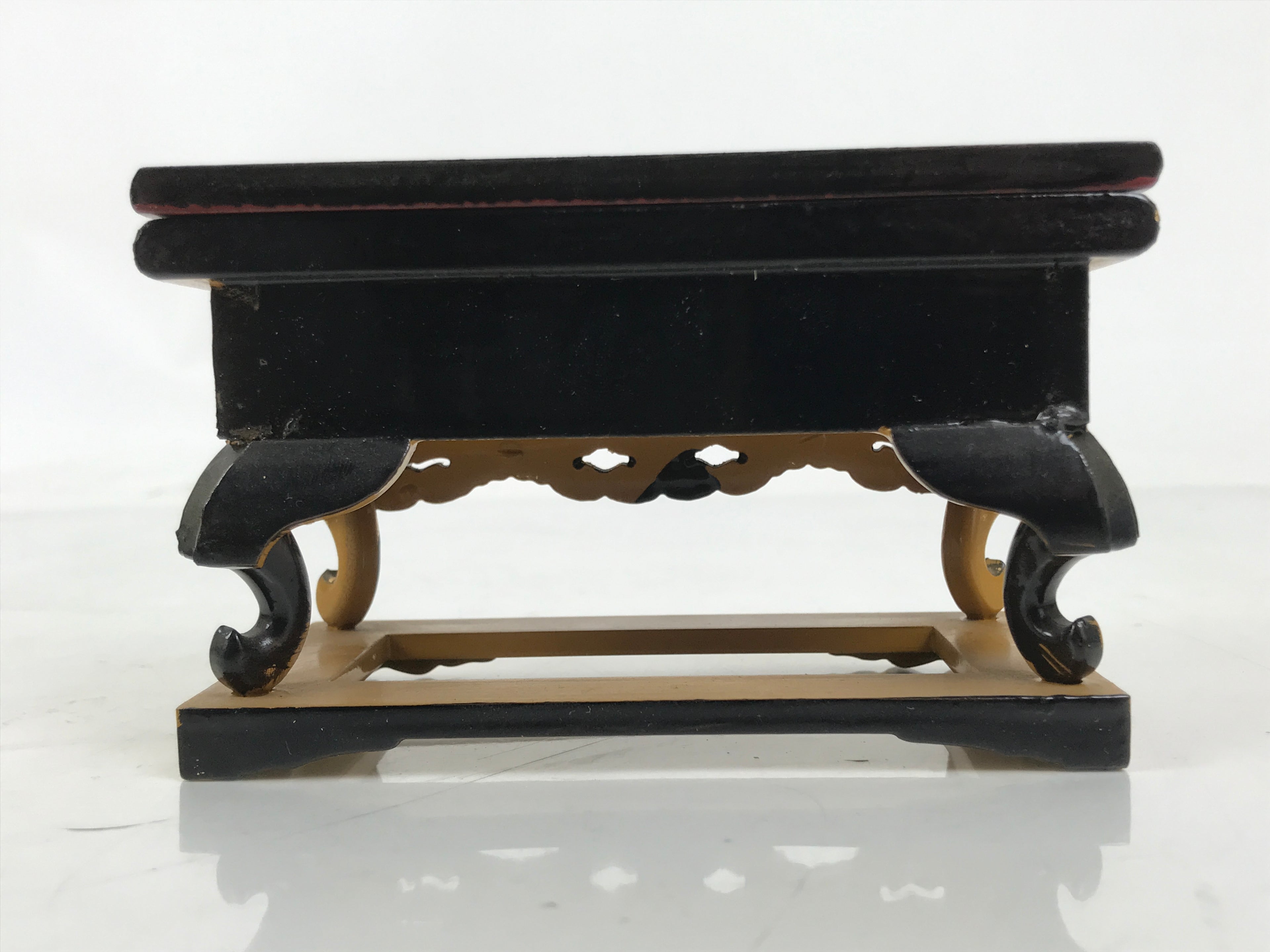 Japanese Buddhist Altar Lacquer Wood Resin Offering Table Uwajoku Maejoku BA624