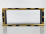 Japanese Buddhist Altar Lacquer Wood Sliding Doors Brass Black Gold Makie BP23
