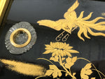 Japanese Buddhist Altar Lacquer Wood Sliding Doors Brass Black Gold Makie BP23