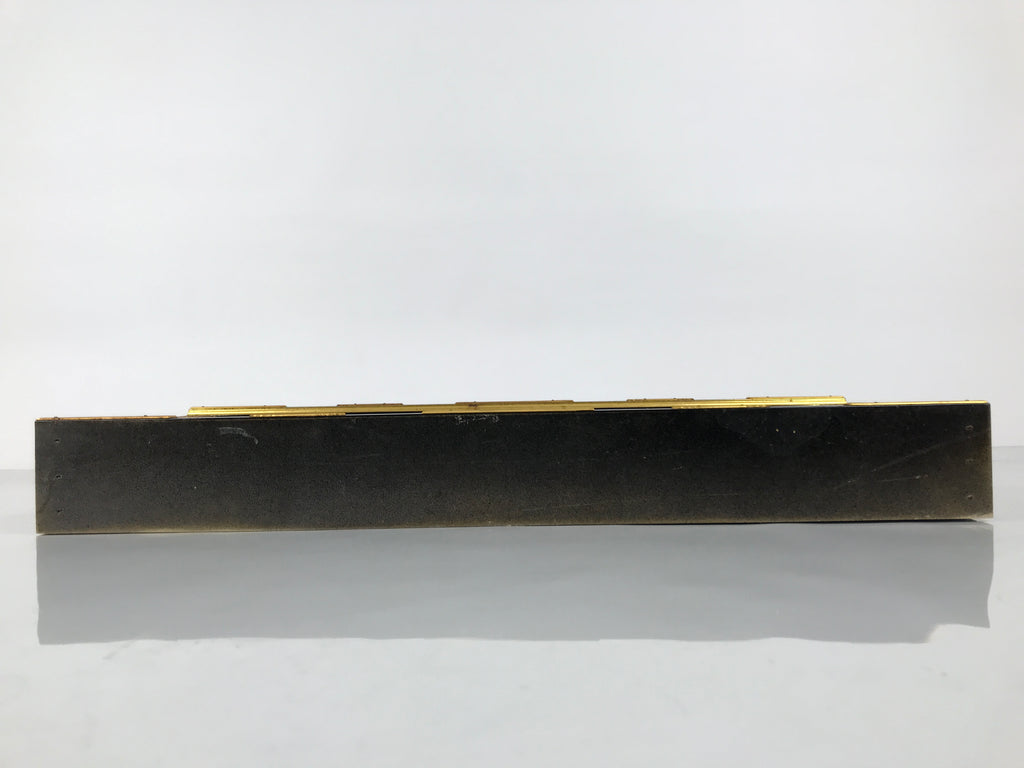 Japanese Buddhist Altar Lacquer Wood Sliding Doors Brass Black Gold Makie BP23