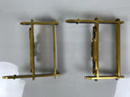 Japanese Buddhist Altar Lacquer Wood Spare Decorative Part 2pc Gold Black BP10