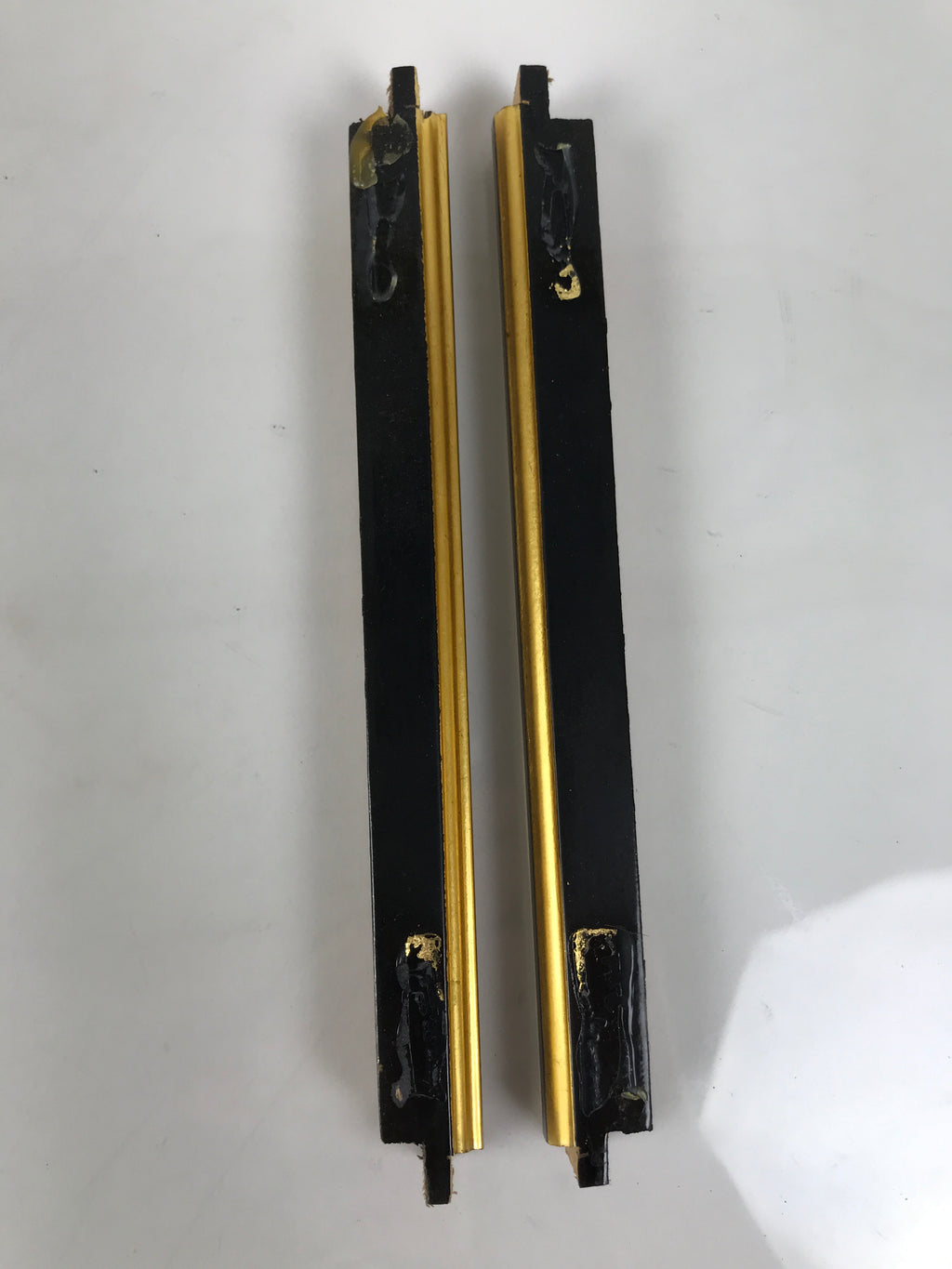 Japanese Buddhist Altar Lacquer Wood Spare Decorative Part 6pc Gold Black BP34