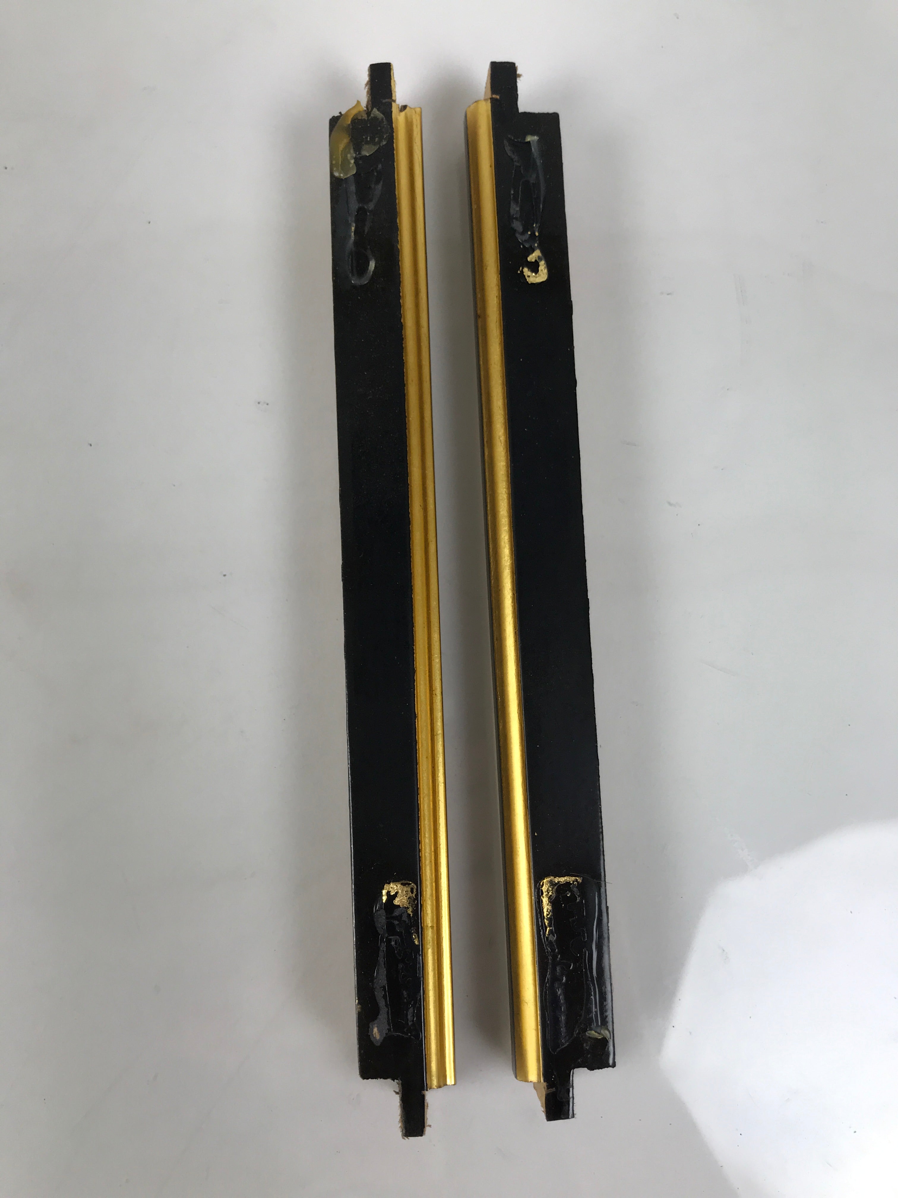 Japanese Buddhist Altar Lacquer Wood Spare Decorative Part 6pc Gold Black BP34