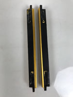 Japanese Buddhist Altar Lacquer Wood Spare Decorative Part 6pc Gold Black BP34