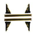 Japanese Buddhist Altar Lacquer Wood Spare Decorative Part 6pc Gold Black BP34