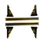 Japanese Buddhist Altar Lacquer Wood Spare Decorative Part 6pc Gold Black BP34